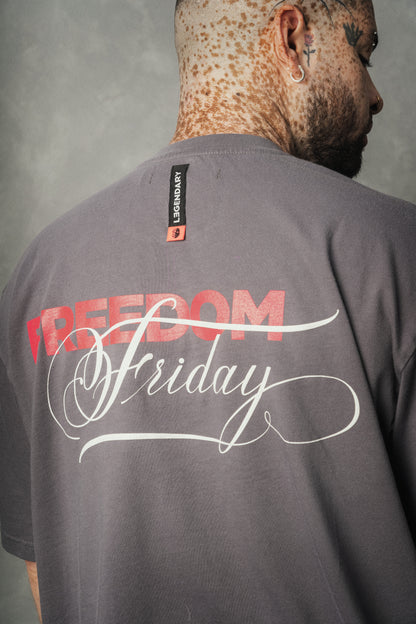 T-Shirt - Freedom Friday Smoke Gray